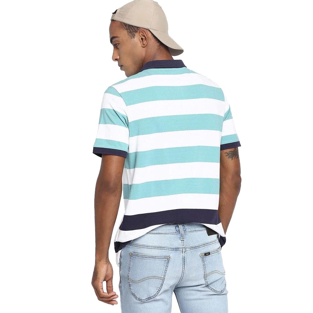 Lee Men's Regular T-Shirt (LMTS001153_Blue M)