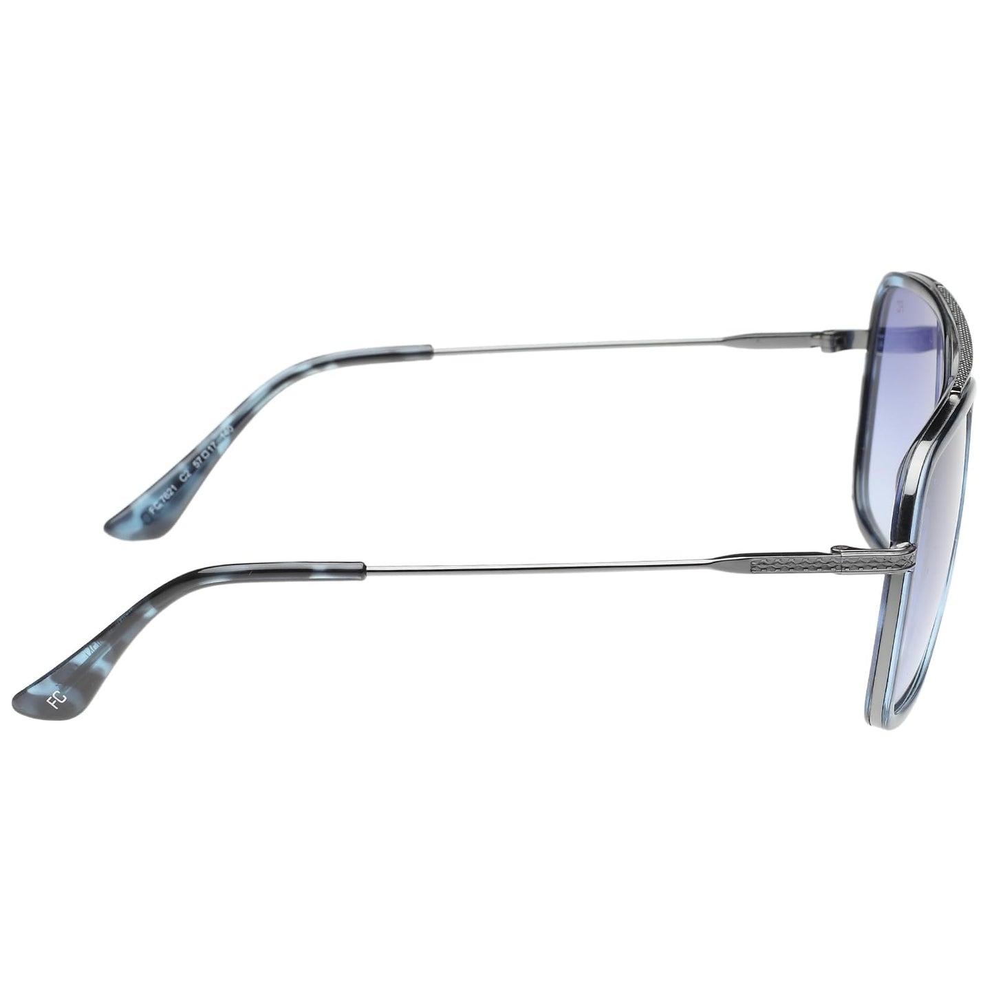 French Connection|Blue Full Frame Square Sunglasses|100% UV Protected (Uv 400) Blue Gradient Faded Lens|Men's|Large|FC 7621 C2 57 S