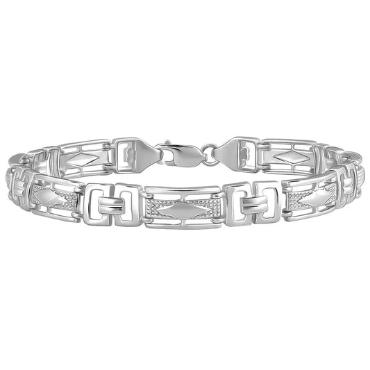 GIVA 925 Silver Classy Link Bracelet For Him | Gifts for Men & Boys | With Certificate of Authenticity and 925 Stamp | 6 Month Warranty*