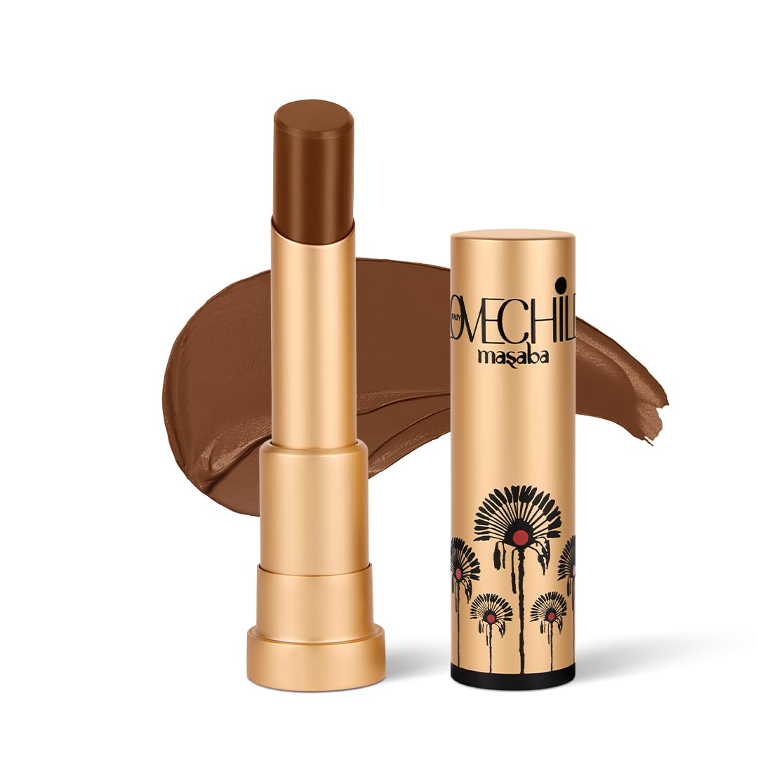 LoveChild Masaba Lush Creme Lipstick (Caramel Brown), Moisturizing Satin Finish with Ceramides & Shea Butter, Lightweight, Long-Lasting & Ultra-Smooth, For All Indian Skin Tones, Raincheck 3.5g