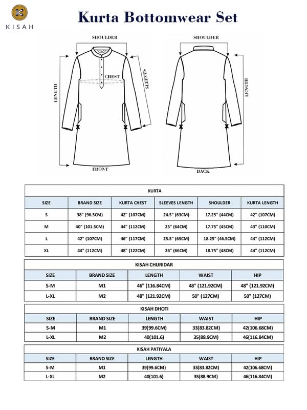 KISAH Men's Kurta Trouser Set, Black Cotton Blend, Embellished Regular Fit Mandarin Collar Full Sleeves (38)