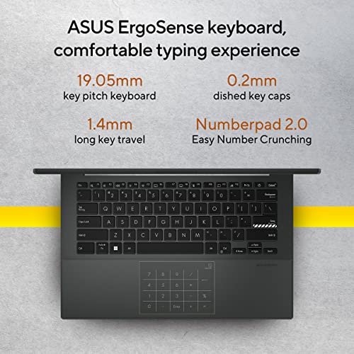 ASUS Vivobook Go 14, AMD Ryzen 3 7320U, 8GB RAM, 512GB SSD, FHD 14", Windows 11, Office Home 2024, Mixed Black, 1.38 kg, E1404FA-NK3325WS, AMD Radeon iGPU, M365 Basic (1Year)*, Thin & Light Laptop