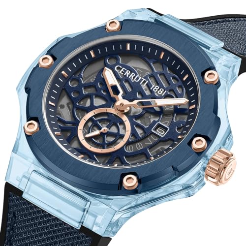 Cerruti 1881 Watch for Men with Black Dial in 52 MM, strap