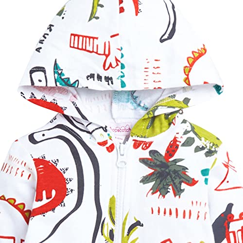 Hopscotch Boys Cotton All-Over Print T-shirt with Jacket and Pants Set In Green Color For Ages 2-3 Years