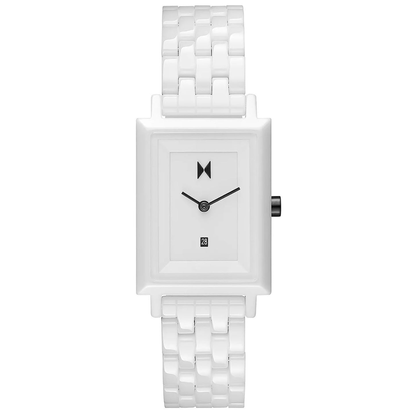 MVMT Sig Square Ceramic Analog White Dial Women's Watch-28000205-D