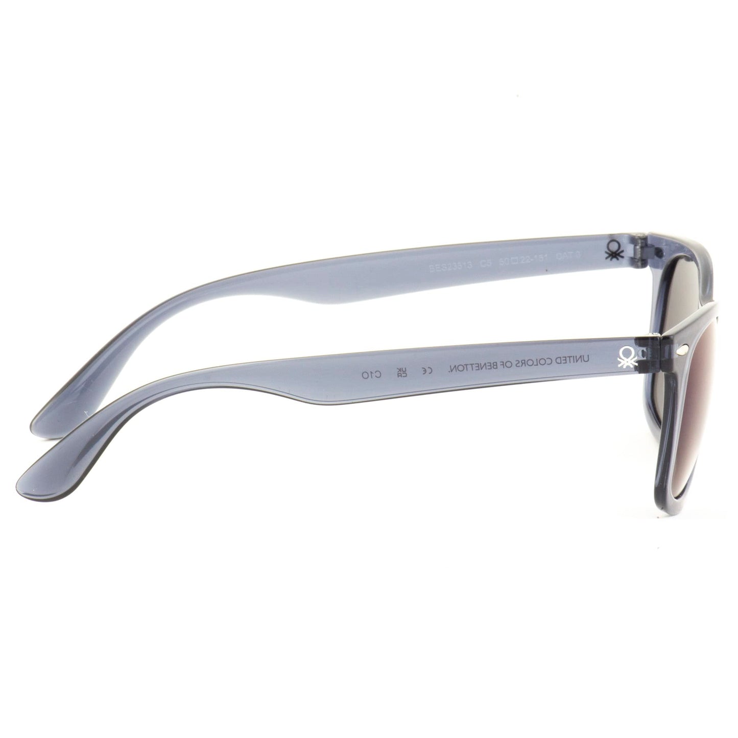 UNITED COLORS OF BENETTON solid purple lens wayfarer sunglasss full rim blue frame