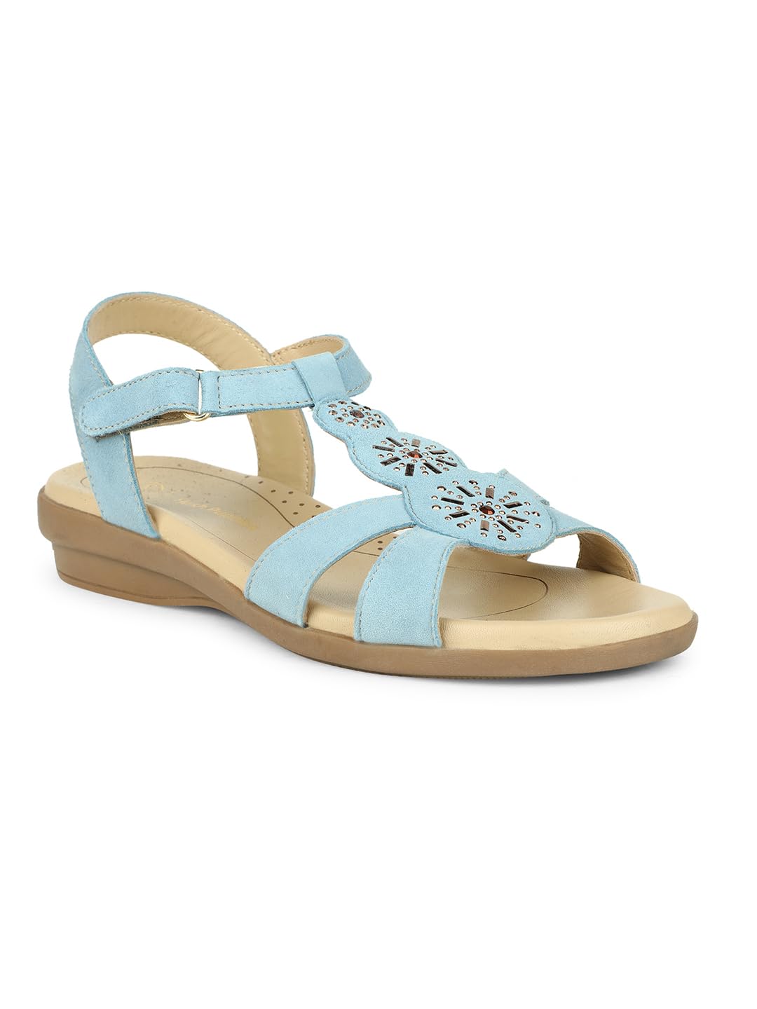 Hush Puppies Light Blue Casual Sandal And Light Weight For Girls/Women Pack OF 1