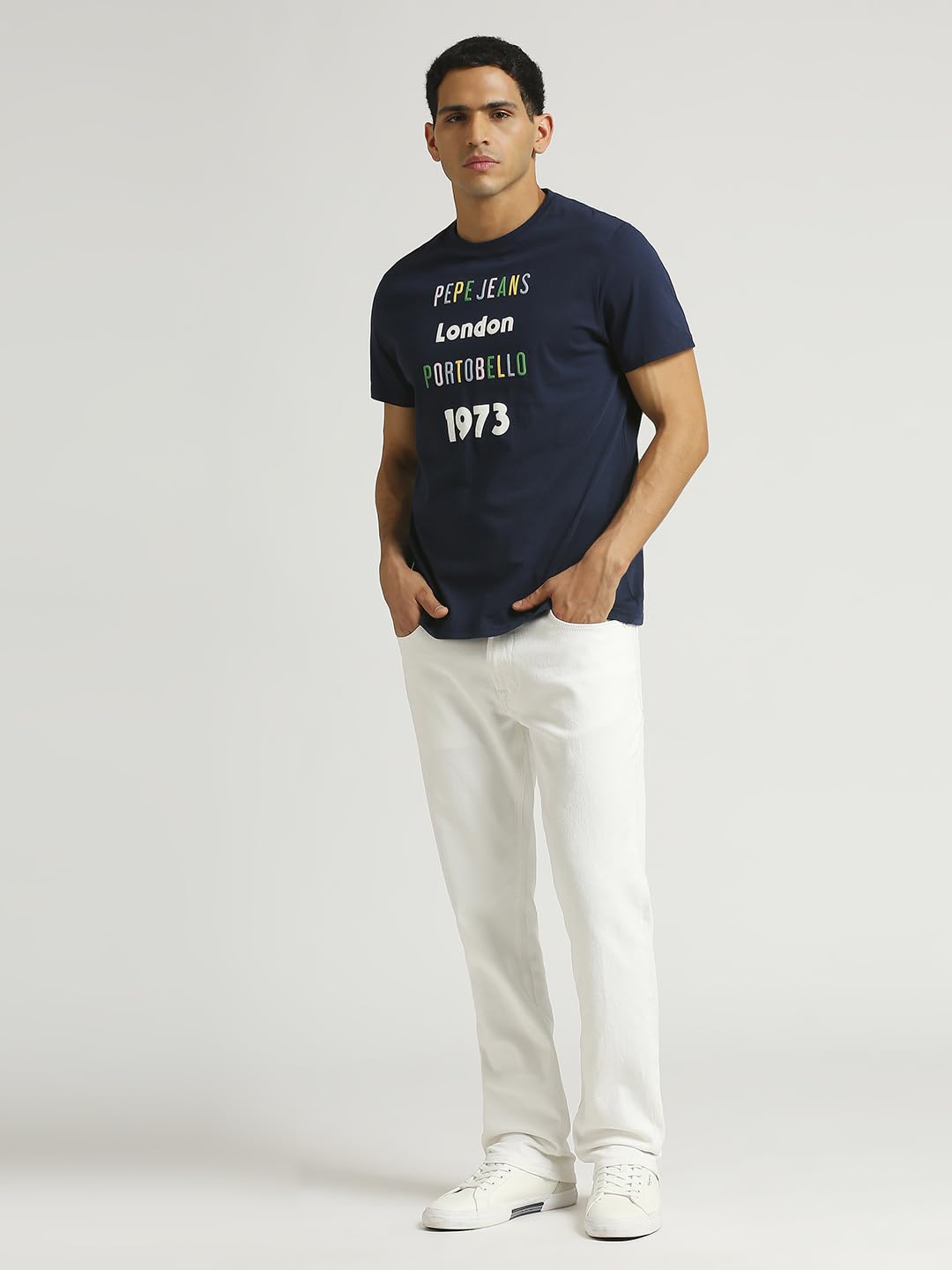 Pepe Jeans Monty Graphic Printed Tee Navy