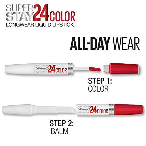 Maybelline New York Superstay 24, 2-Step Matte Lip colour, Perpetual Plum 055
