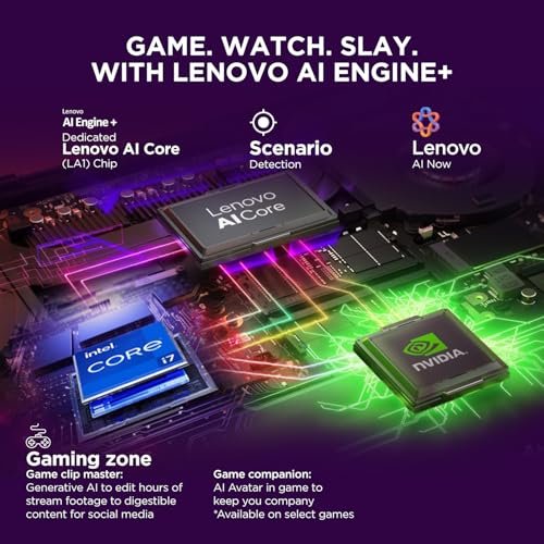 Lenovo LOQ, Intel Core i7 13th Gen 13700HX, NVIDIA RTX 5060 8GB, 16GB RAM, 1TB SSD, 15.6"(39.6cm), 144Hz, Windows 11, Office 2024, Grey, 2.4Kg, 83JE00U4IN, 572 AI Tops, 3 Mon. Game Pass Gaming Laptop