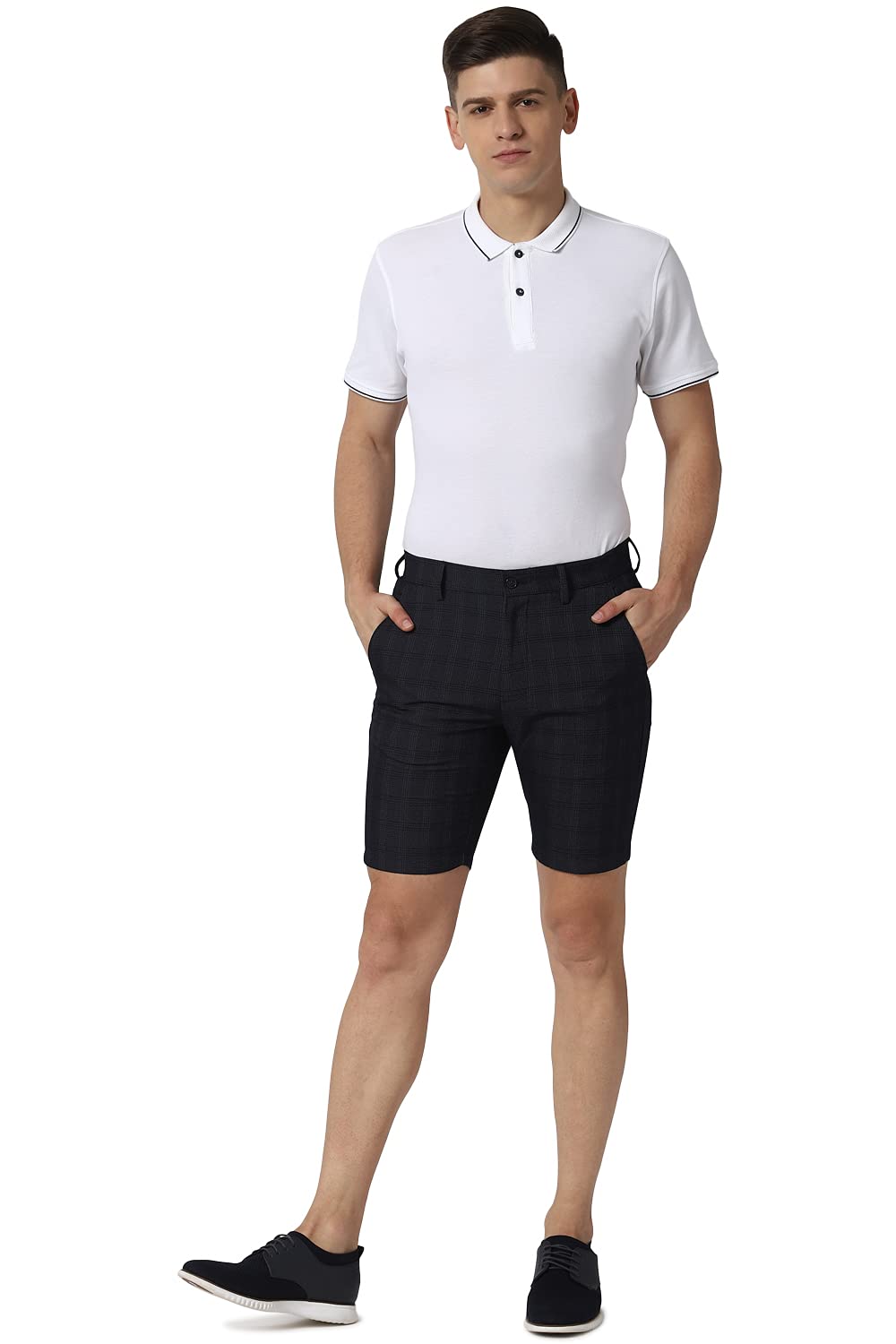 Peter England Men's Slim Fit (PESRMSLFS99725_Navy_38)