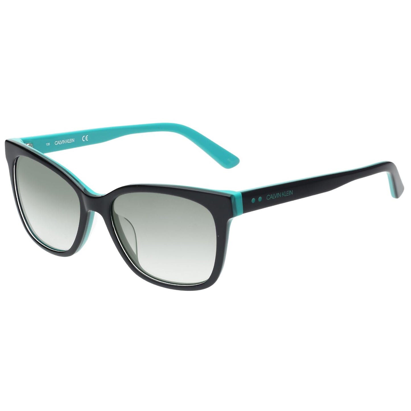 Calvin Klein|Black Full Frame Square Sunglasses|100% UV Protected (Uv 400) Grey Gradient Faded Lens|Women's|Medium|CK 19503 012 55 S