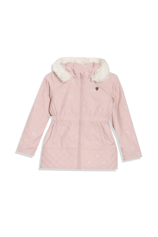 Allen Solly Girl's A-Line Coat (AGJKERGF318111_Pink