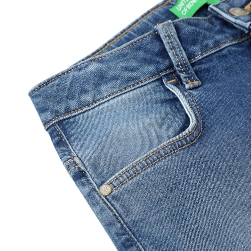 United Colors of Benetton Solid Loose Fit Jeans (Size:KL)-25P4DENC0611I901KL Blue