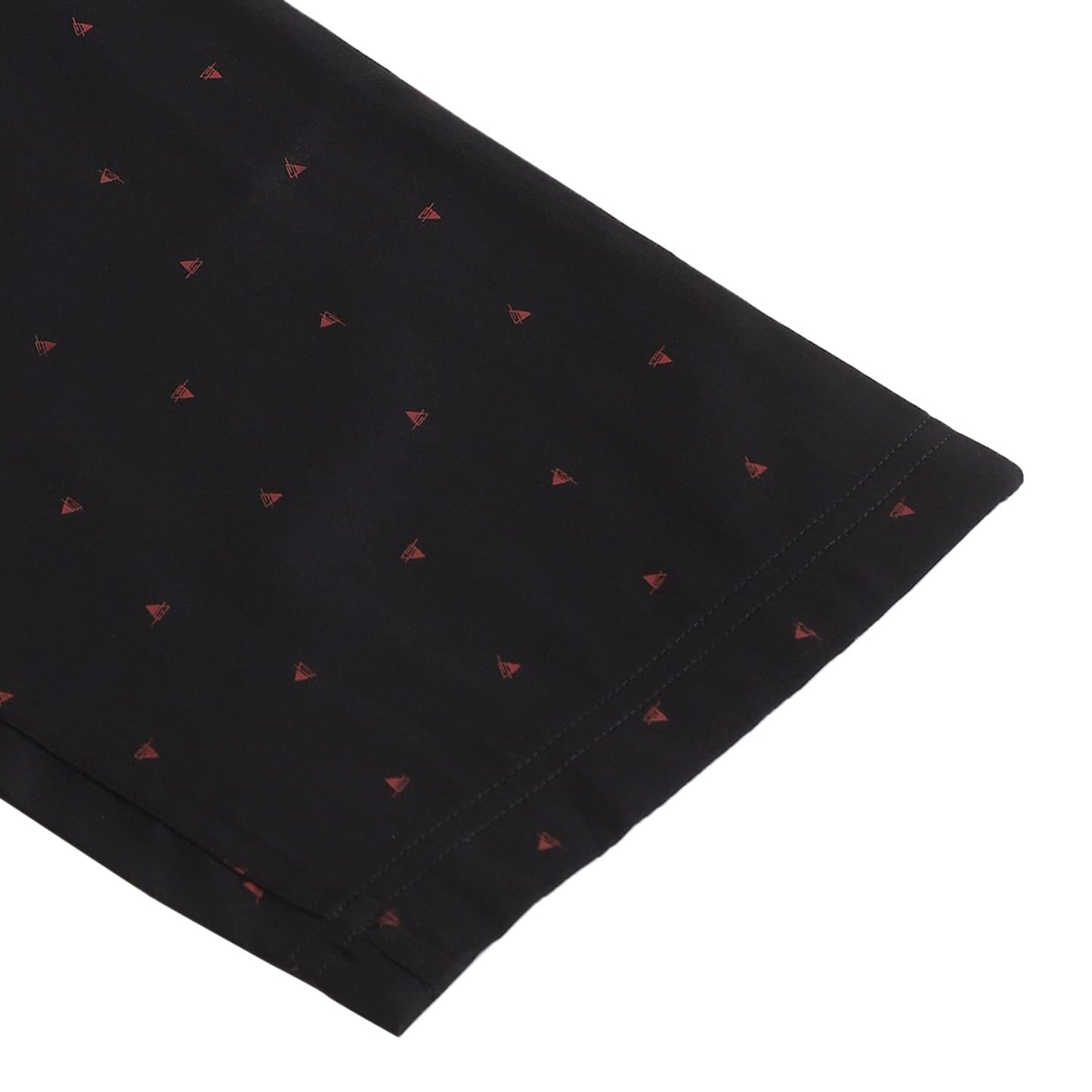 Van Heusen Men Athleisure Allover Print Pyjamas - 100% Combed Cotton - Drawstring Waist, Ultra Soft_50082_APP13_M, Black, Medium