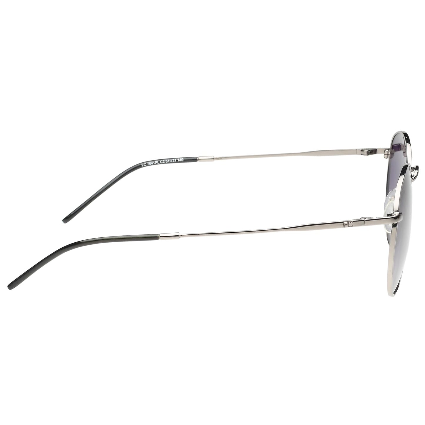 French Connection|Grey Full Frame Oval Sunglasses|Polarized | 100% UV Protection (UV 400) Grey Gradient Faded Lens|Men's & Women's|Small|FC 7641PL C2 51 S