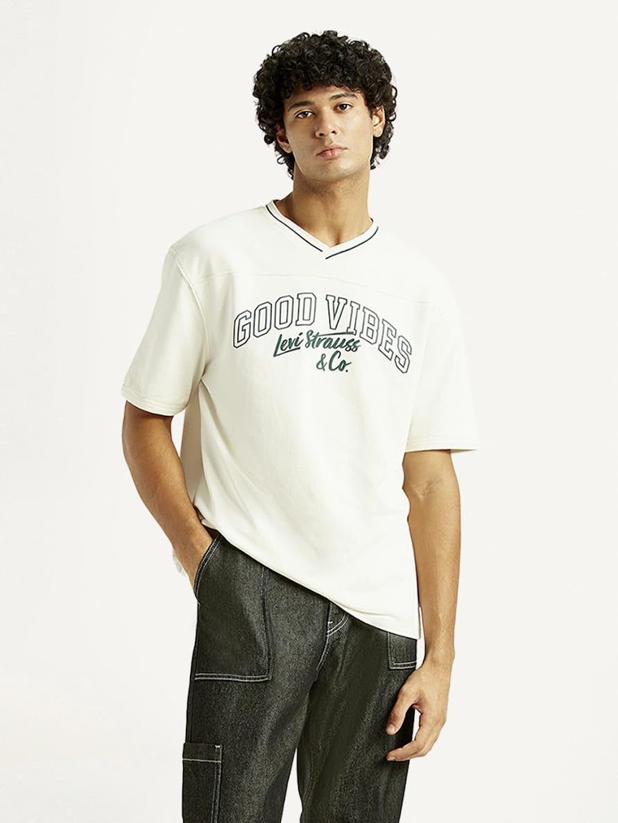 Levis Men's Printed Relaxed Fit T-Shirt, 4501, L