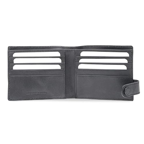 Superdry Men's Leather Slimfold Wallet Ripon - Black