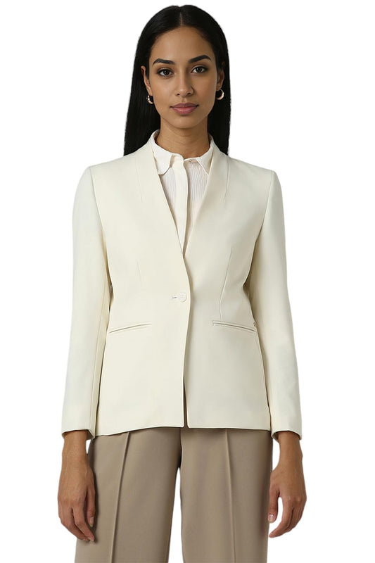 Van Heusen Women's Blazer (VWBZCRGF445027_Cream