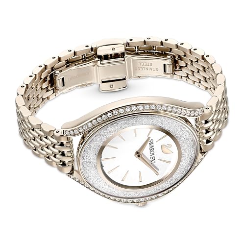 Swarovski Crystalline Aura Watch, Swiss Made, Metal Bracelet, Gold Tone, Champagne Gold-Tone Finish
