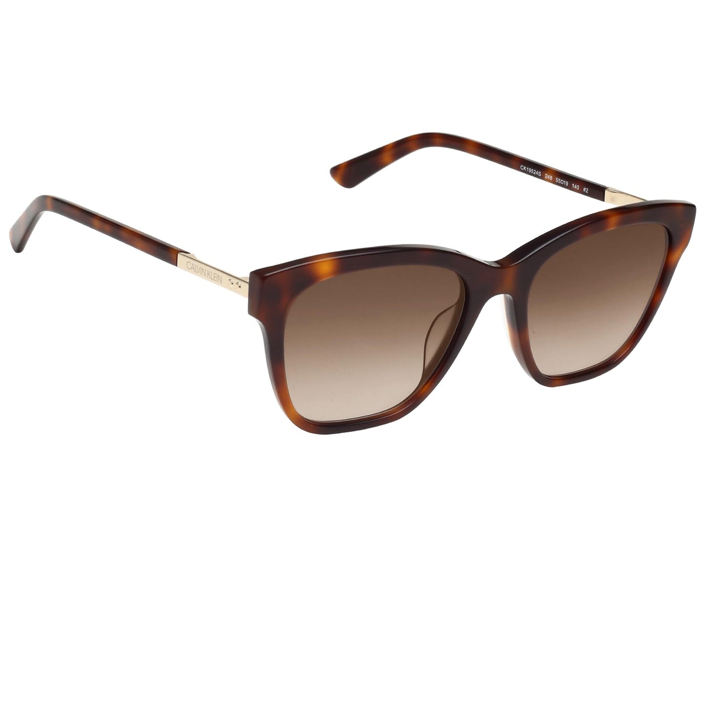 Calvin Klein Gradient Square Women Sunglasses - (Ck 19524 248 55 S |55| Brown Color Lens)