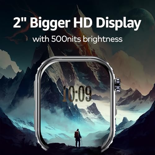 Itel Alpha 51.05mm (2.01") LED Display SmartWatch, 500 Nits Brightness, 7 Days Battery Life, Bluetooth Calling Along with Multisport Modes Smart Watch, IP67 Waterproof (Black)
