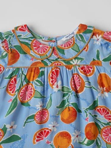 nauti nati Girl's Cotton A-Line Knee-Length Special Occasion Dress (NNNGTW100091CW2_Blue