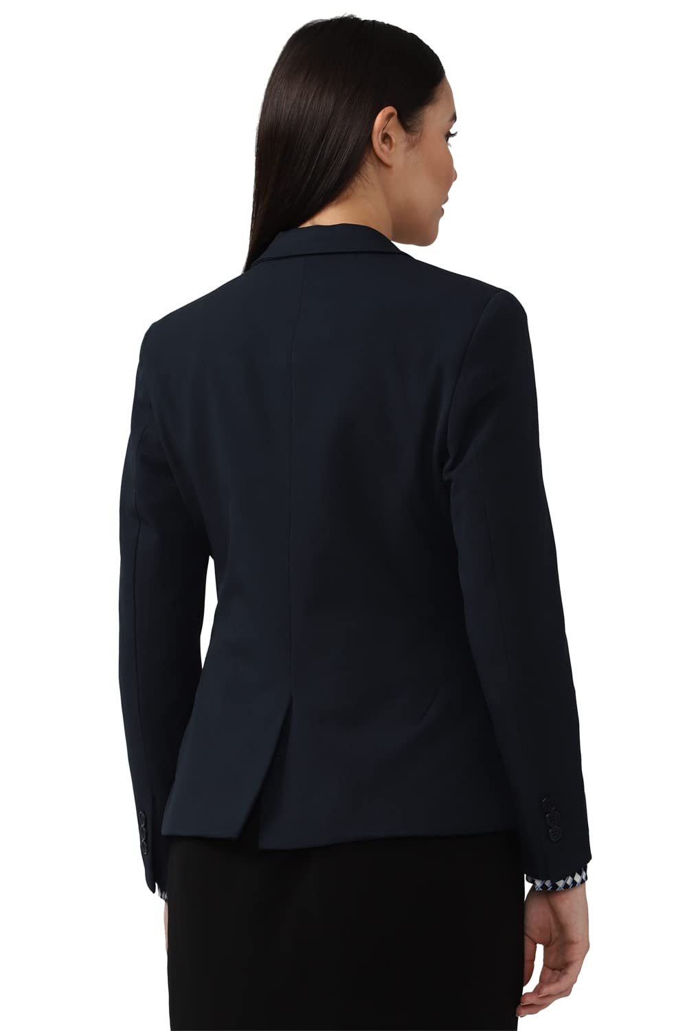 Van Heusen Women's Blazer,Full Sleeves Regular (VWBZCRGBN66997_Navy_XS)