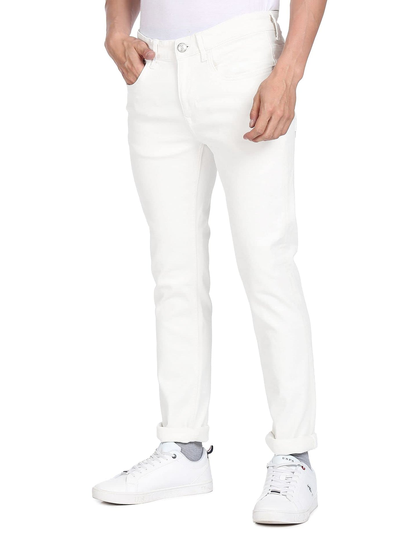 U.S. Polo Assn. Men's Skinny Jeans (UDJEN0263_White_32)