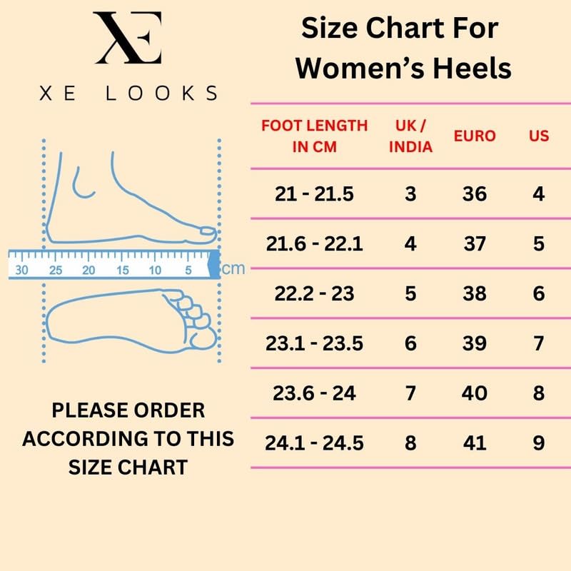 XE Looks Women's Gold Embellished Block Heel Mules | Pointed Toe Slip-On with Intricate Rhinestone Design | Stylish, Fancy & Charm Block Heels For Girls & Women