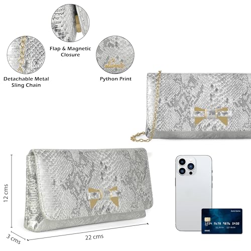 Lavie Women's Eira Bow Crush Envelope Clutch | Ladies Purse | Gift For Women