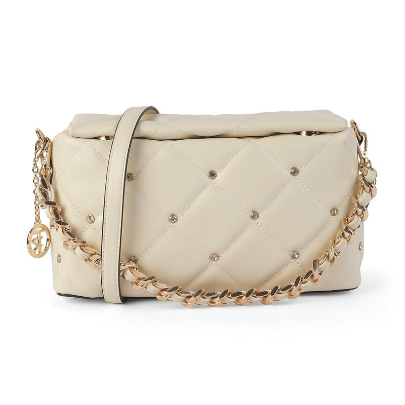 tresmode Boliva Beige Women's Quilted Sling Bag