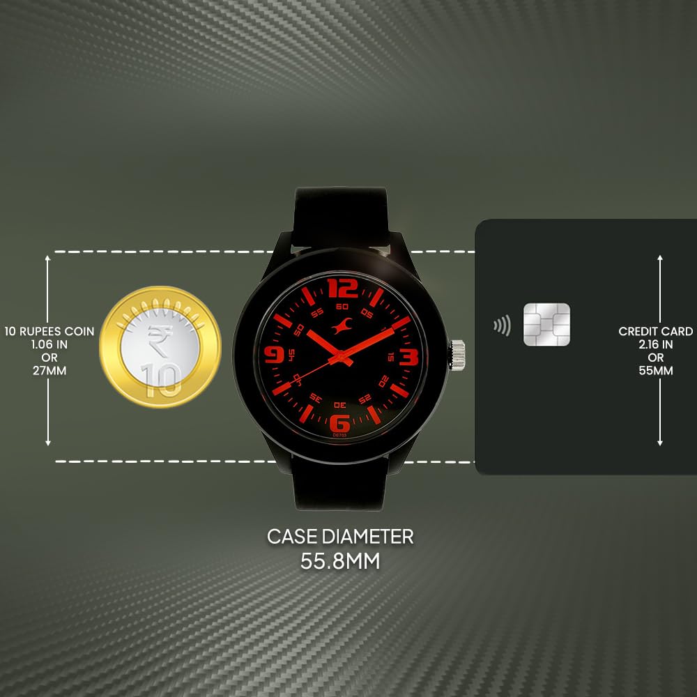 Fastrack Black Dial and Band Analog Plastic Watch for Unisex -NR38003PP13W