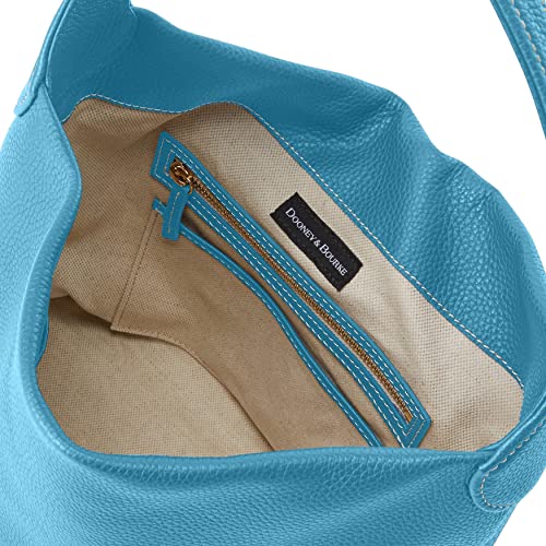 Dooney & Bourke Handbag, Pebble Grain Small Logo Lock Sac Shoulder Bag - Sky Blue, Sky Blue, One Size