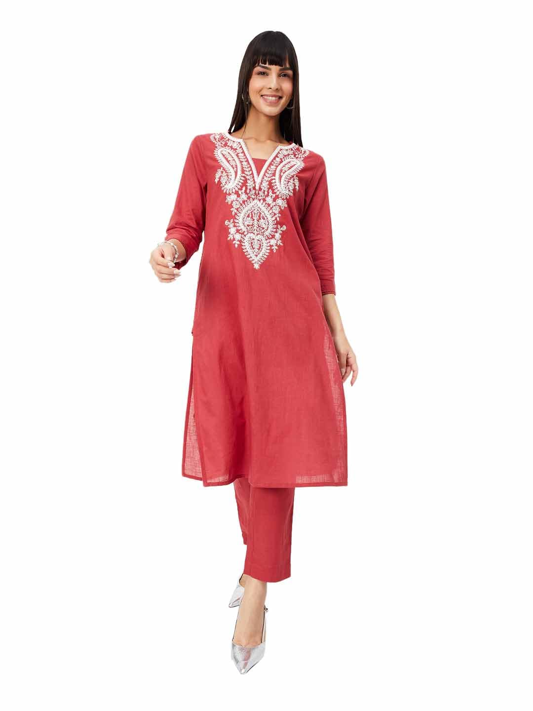 Max Women's Cotton Blend Kurta Set