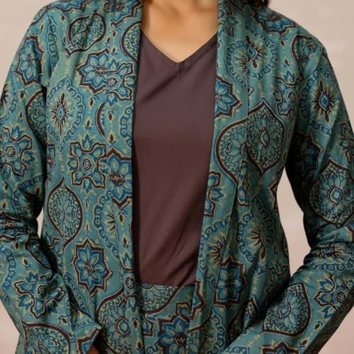 VIVIKA Cotton Blazer Co-ord Set for Women | 3 Piece Formal Outfit with Blazer Top Pants | Stylish Western Clothing Set for Office Party and Smart Wear_Pastel Blue_M