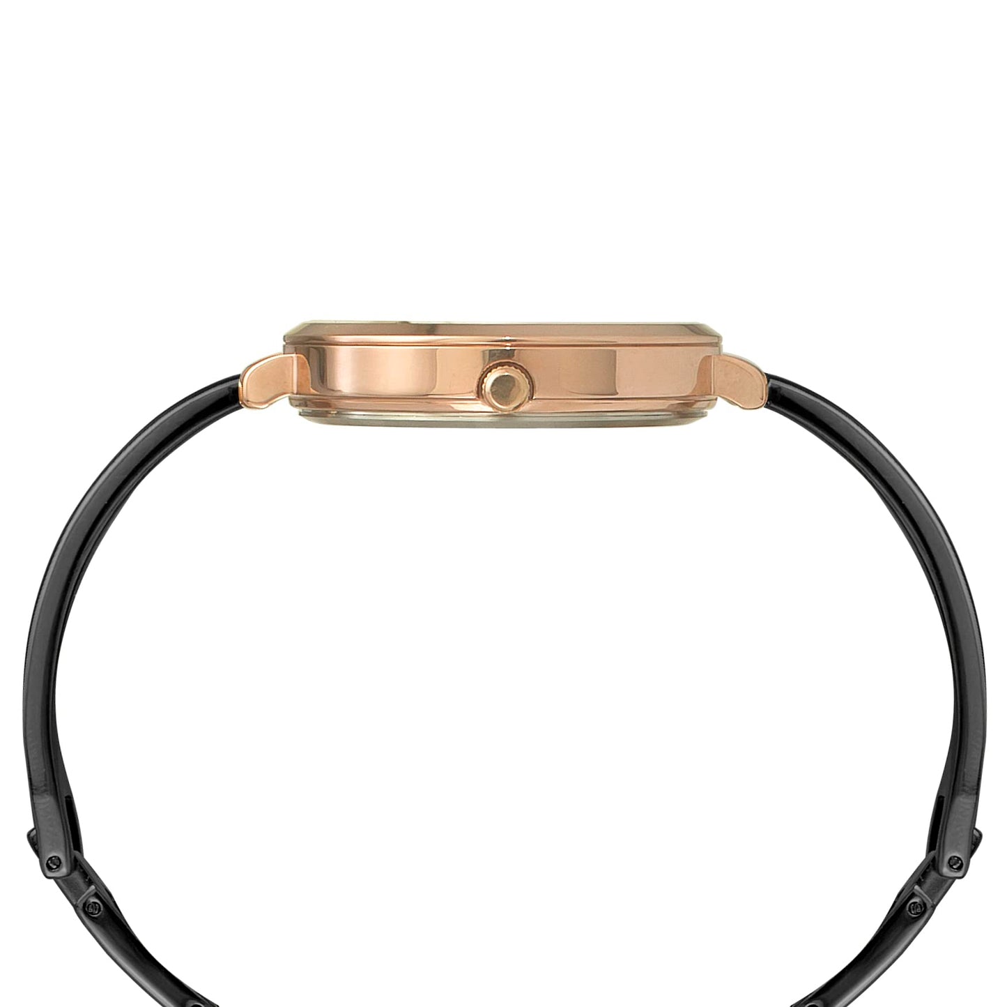 TIMEX Unisex Brass Analog Black Dial Watch-Twel12818, Band Color-Black