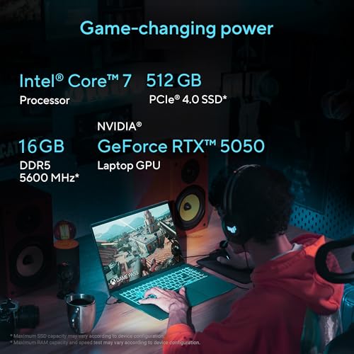 ASUS Gaming V16 (2025), 14th Gen,Intel Core 7 240H Gaming Laptop(RTX 5050-8GB/16GB RAM/512GB SSD/FHD+/16"/144Hz/Backlit Keyboard/Windows 11/M365*/Office Home 2024/Matte Black/1.95 Kg) V3607VH-RP038WS