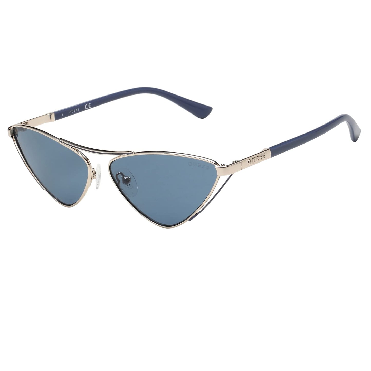 Guess Solid Cat-eye Women Sunglasses - (GU7826 32V 61 S |61| Blue Color Lens)