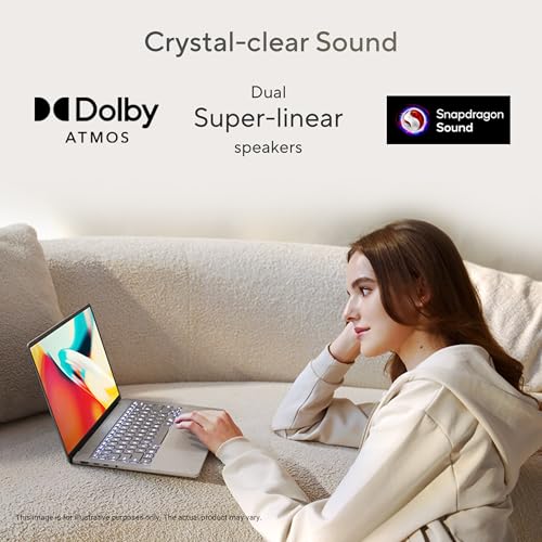 ASUS Zenbook A14,Snapdragon X,Copilot+ AI PC(Qualcomm Adreno iGPU/45TOPS/16GB/512GB/FHD+/14"/Backlit Keyboard/70WHr/Windows 11/M365 Basic(1Year)*/Office Home 2024/Iceland Gray/0.98 kg)UX3407QA-QD259WS