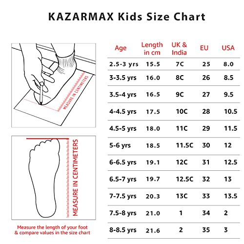 KazarMax Girls Butterfly Ballet Flat Ballerina (Peach, 11 UK)