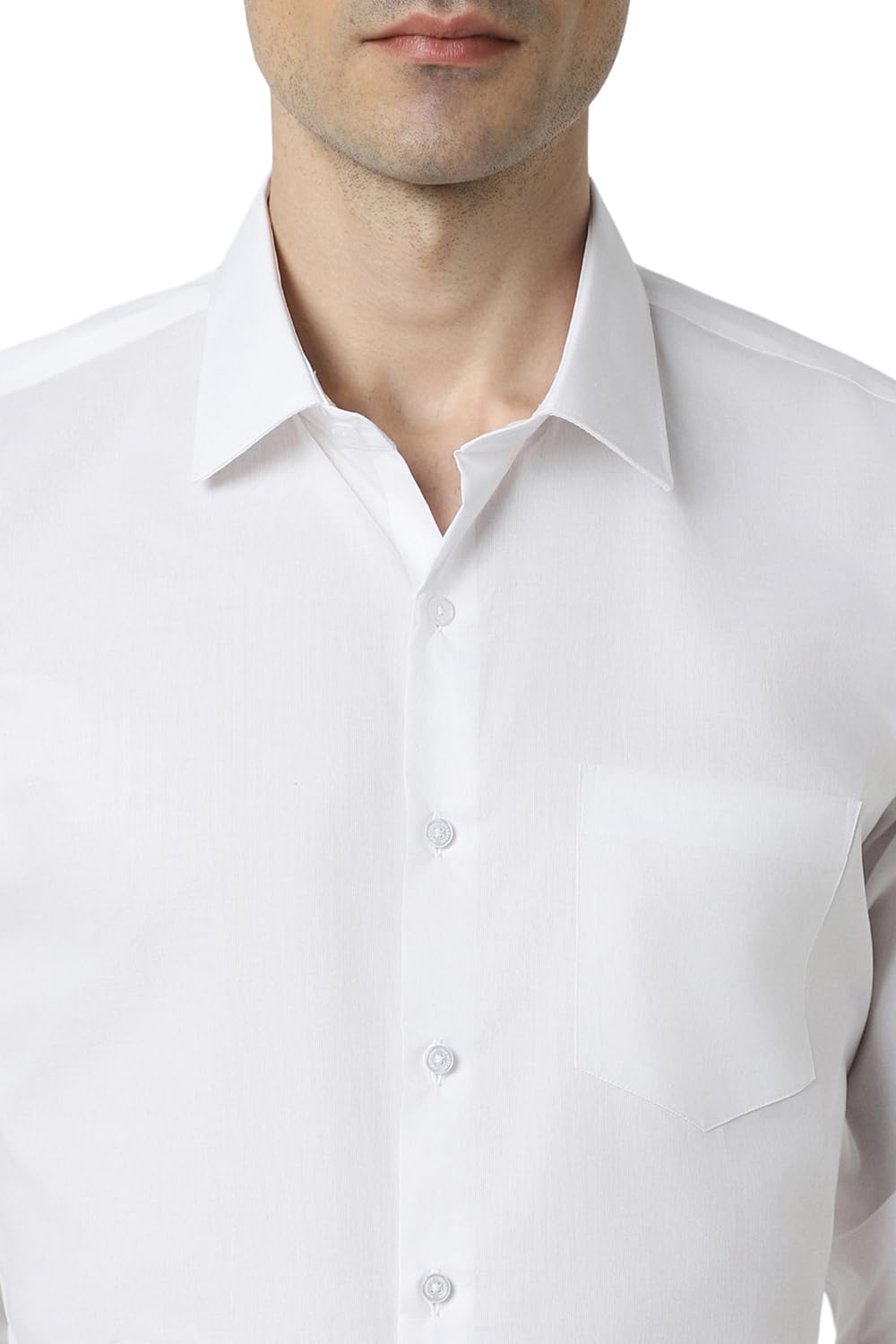 Van Heusen Men's Slim Fit Shirt (VHSFFSLBA14081_Ceramic White 40)