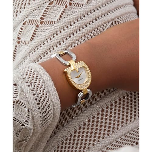 GUESS Gia Silver Asymmetrical Dial Analog Women's Watch - GW0683L6