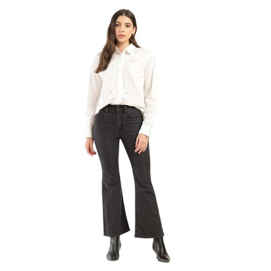 Women's High Rise 726 Flared Fit Black Jeans