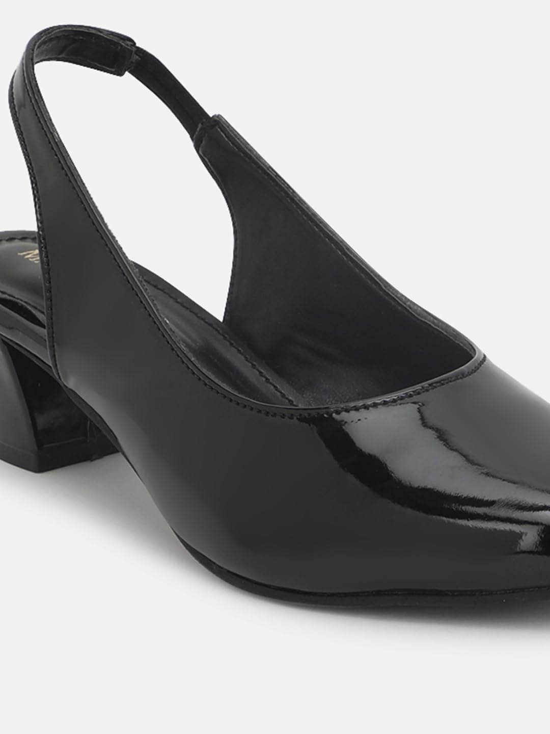 Marc Loire Pointed Toe Block Heel Fashion Sandal for Women (Black, 6)