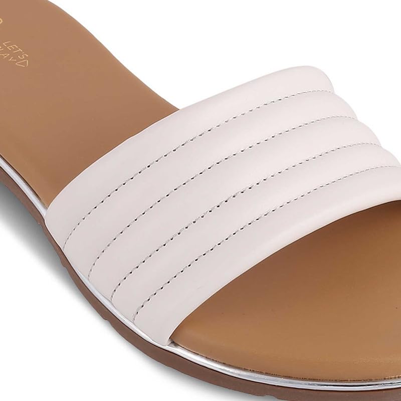 tresmode 240-SHAR WHITE SMART CASUAL FLATS EU/40 UK/7