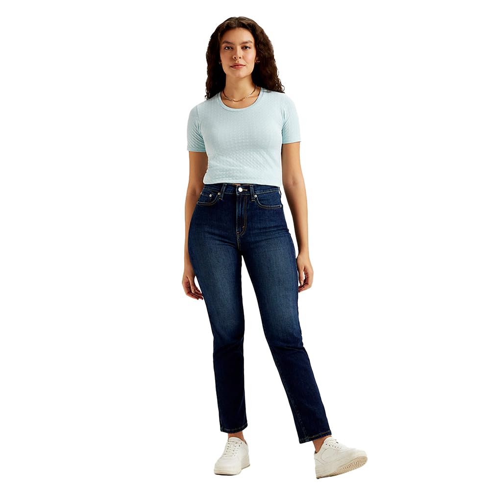 Levi's Women's High Rise Straight Fit Navy Jeans