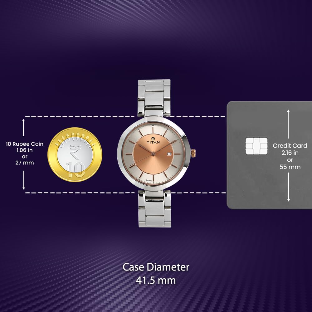 Titan Ladies Neo - Ii Analog Rose Gold Dial Women's Watch NM2480KM01/NN2480KM01