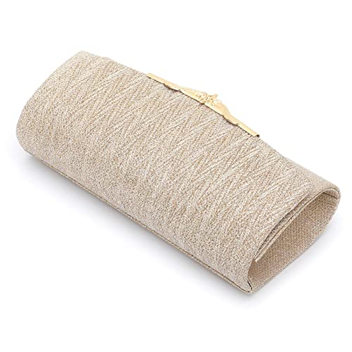 LOOM TREE® Women Evening Bag Party Banquet Glitter Bag Chain Shoulder Bag Champagne | Womens Handbags & Bags