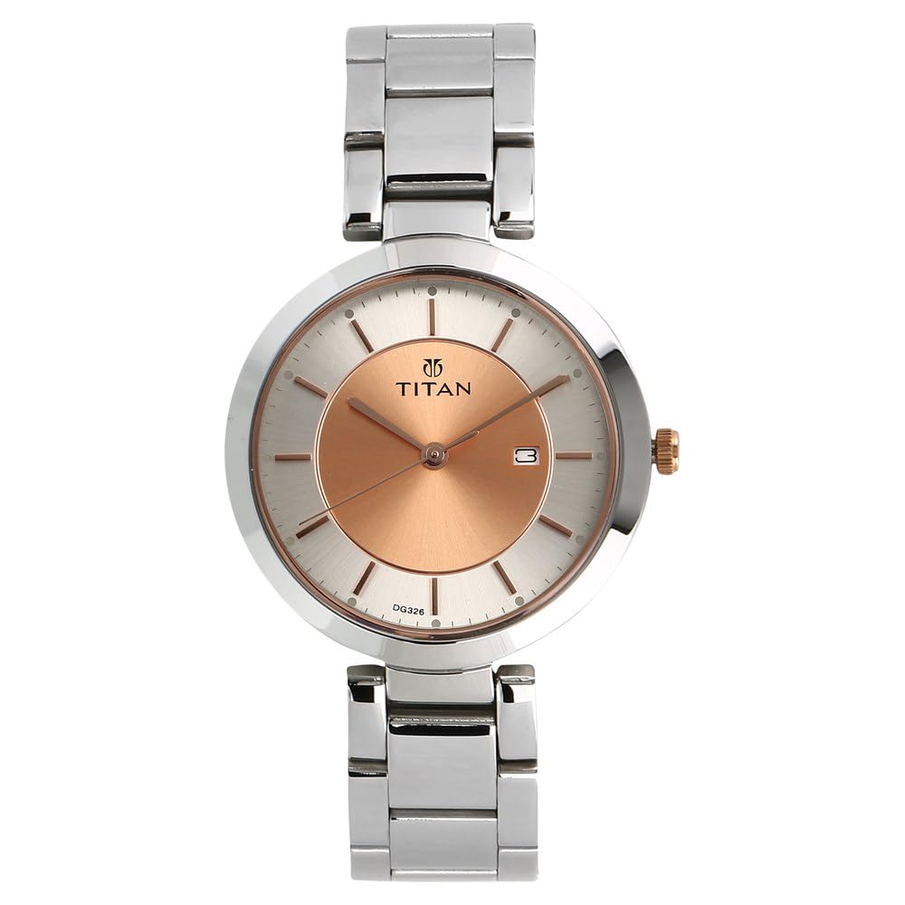 Titan Ladies Neo - Ii Analog Rose Gold Dial Women's Watch NM2480KM01/NN2480KM01